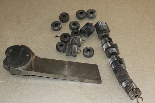 Vintage metal lathe - lathe, knurling