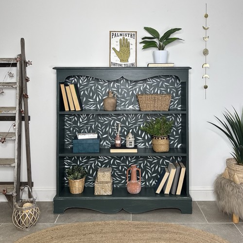 Rustic pine bookcase - pine,