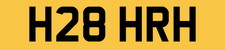 H28 HRH CHERISHED OLD PRIVATE CAR REG NUMBER PLATE ALL DVLA FEES PAID / HR HH