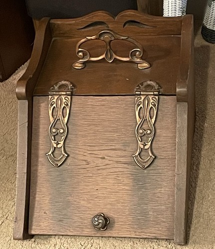 Antique english oak coal - antique,