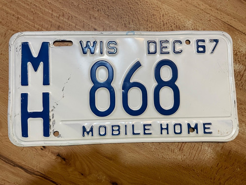 1967 wisconsin license - wisconsin,