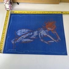 David Cox Rwa Roi 1914-1979 Listed Cornish artist Original Pastel on paper Nude