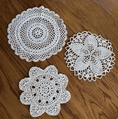 Vintage hand crochet doilies - crochet,