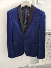 Next Boys Blue Velvet Blazer Jacket 16 Years
