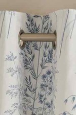 NEXT White/Blue Floral Eyelet Blackout/Thermal Curtains W117 Drop 137cm