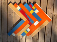 CGB406. COLOURFUL BEECH GYM FLOORING 40 x 6 CM Reclaimed Beech Parquet Flooring