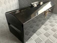 Tractor Tool Box, Black, Metal. Barn Tool Box, with Plastic Tray.    Deep.