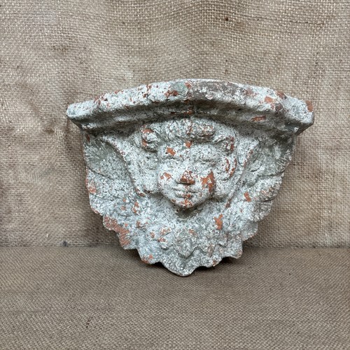 Terracotta cherub garden wall - cherub,