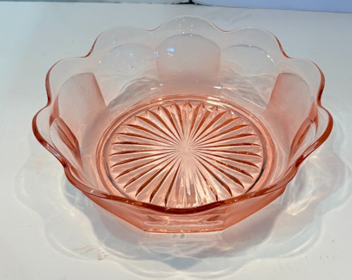 Vintage pink depression glass - vintage,