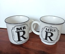 Mr & Mrs Mug Cup Tea Coffee Wedding Gift Happy Ever After  History Stoneware