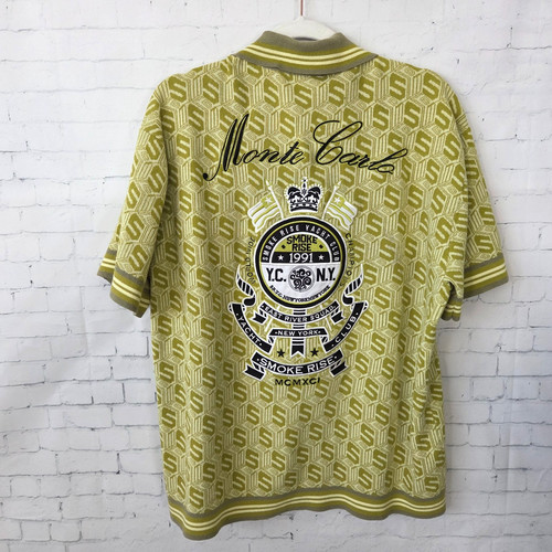 Smoke rise knit polo mens - smoke,