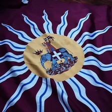 ITALIAN VINTAGE  Polyester SCARF Elephant  Motif  Torre Contrada VGC.  30 x 30