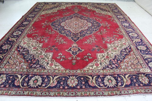 Handmade wool rug red - rug,