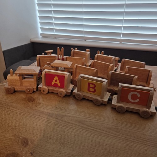 Wooden alphabet toy train - alphabet,