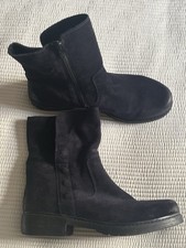 Celtic & Co Navy Suede Ankle Boots Biker Eu39 Uk6 Rrp £175 Smart