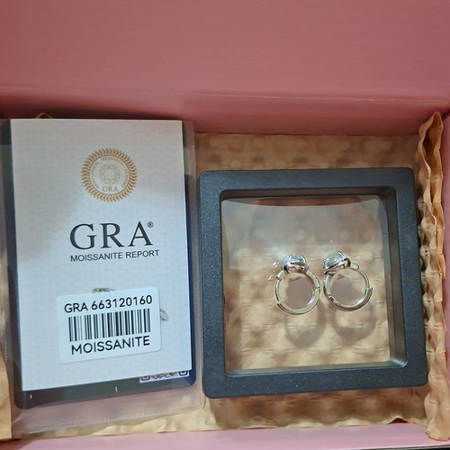 Silver plated round moissanite - plated,