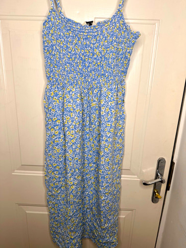 Blue floral square neck - f&f,