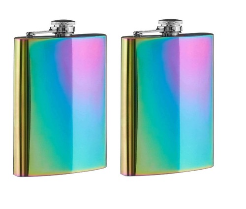 2pcs 8oz rainbow stainless - 8oz,