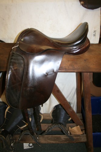 Dressage saddle by - 17.5",
