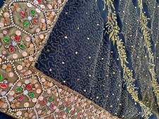 Beautiful Black Sari | Red