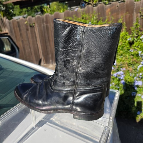 Vintage military black leather - vintage,