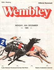 1985 WEMBLEY STADIUM GREYHOUND RACE CARD 30.12.85 (LAST MEETING 1998) SCARCE 