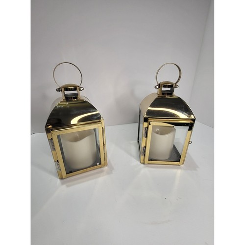 Gold metal lanterns - metal, with