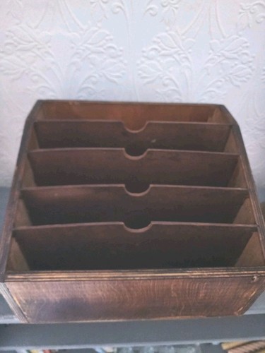 Vintage wooden desk tidy - wooden,