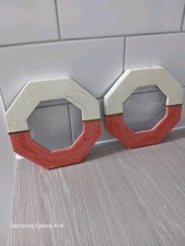 Marks and Spencer Art Deco Pink Marble Effect Octagonal Photo Frames Set of 2