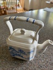 vintage china teapot sadler white small