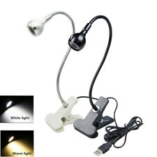 Usb Flexible Reading LED Light Clip-on Beside Bed Desk Table Bright Lamp Warm