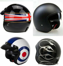 VIPER RS-V06 OPEN FACE SCOOTER MOTORCYCLE RETRO HELMET MOD TARGET VINTAGE FLAG