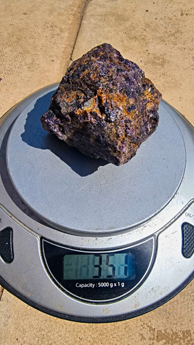 Rare blue john fluoride from - blue,