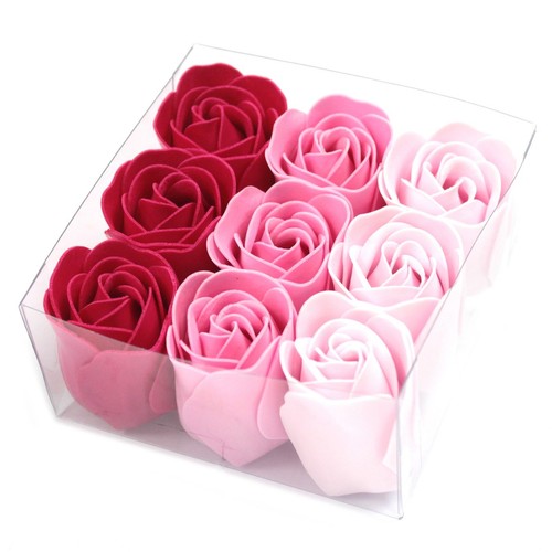 Pink rose soap flowers - soap, gift