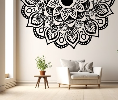 Large boho half mandala - large,