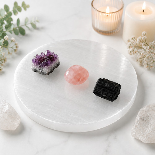 Selenite round disc charging - disc,