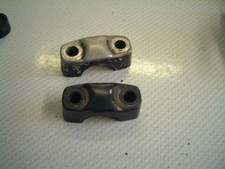 PAIR OF SMALL HANDLEBAR CLAMPS - CLASSIC HONDA SUZUKI YAMAHA ? 50 70 90 100 125