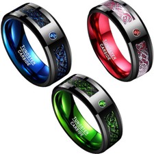 8mm Celtic Dragon Mens Wedding