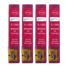 4 Magenta Ink Cartridges non-OEM to replace T1283 (Fox) Compatible for Printers