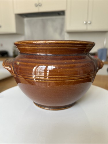 Vintage glazed pot - vintage,