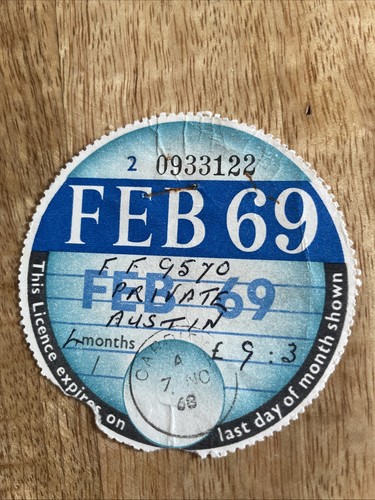 Old vintage tax disc february - tax,