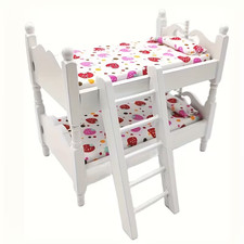 Dolls House White Wooden Bunk
