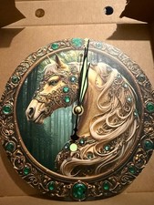 Horse metal wall Clock 20cm x