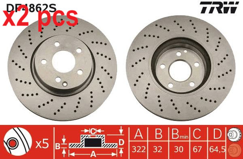 Pcs sides brake - x2, disc