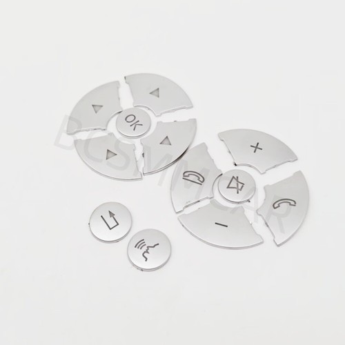Chrome steering wheel button - steering,