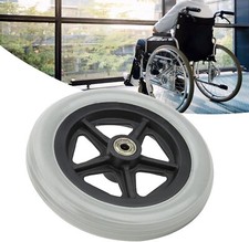 1x Wheelchair Front Wheels 7in Front Caster Disabled Anti-Slip Rubber/Rollators