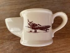 Vintage Antique Bi-plane Aeroplane Ceramic Wade Shaving Mug - With Defects 