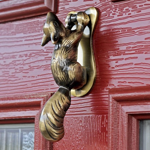 Solid antique brass - antique, squirrel