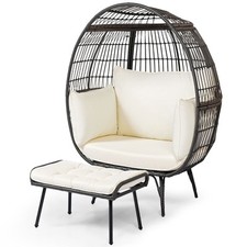 COSTWAY 2Pcs Patio Wicker