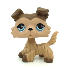 Littlest Pet Shop RARE LPS #893 Figure Tan Collie Dog Puppy Teardrop Eyes